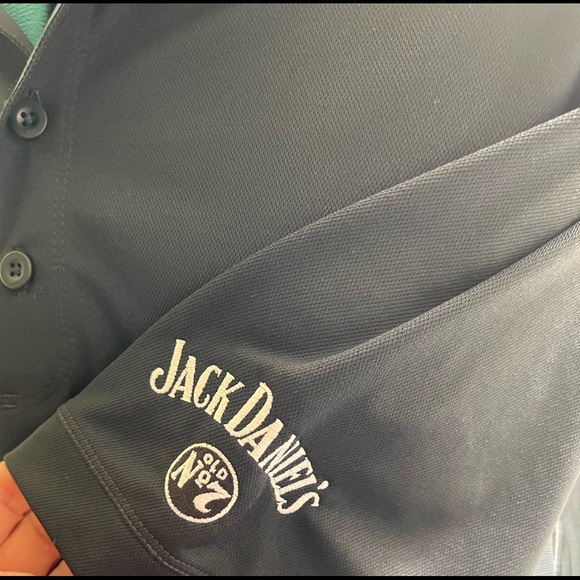 Nike NWT Men’s Black Jack Daniels Golf Shirt, Size Large - Picture 5 of 12